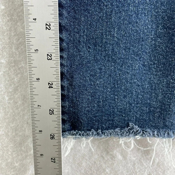 3x1 NYC Women’s Jeans 27 Blue Medium Wash Ankle Fringed Waist High Rise Skinny - Picture 6 of 11